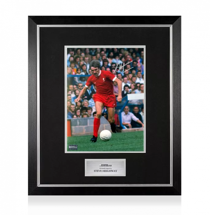 Steve Heighway Signed Liverpool FC Photo In Premium Photo Frame