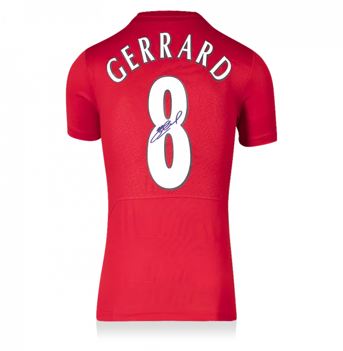 Steven Gerrard Official UEFA Champions League Back Signed And Hero Framed Liverpool 2005 Home Shirt: UEFA Champions League Final Edition