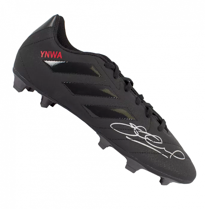 Steven Gerrard Signed Black Adidas Blackout Boot: YNWA Edition