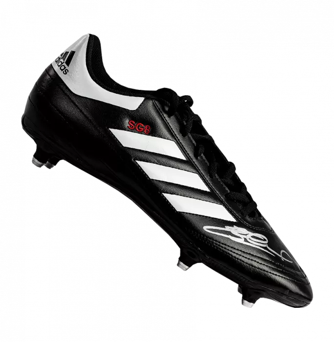 Steven Gerrard Signed Black and White Adidas Boot: 'SG8' Special Edition