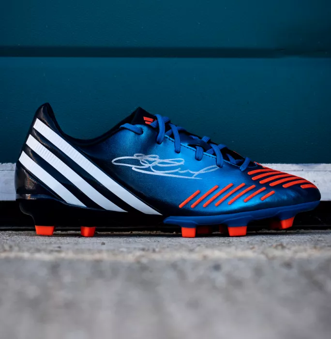 Steven Gerrard Signed Blue And Black Adidas Predator TRX Boot