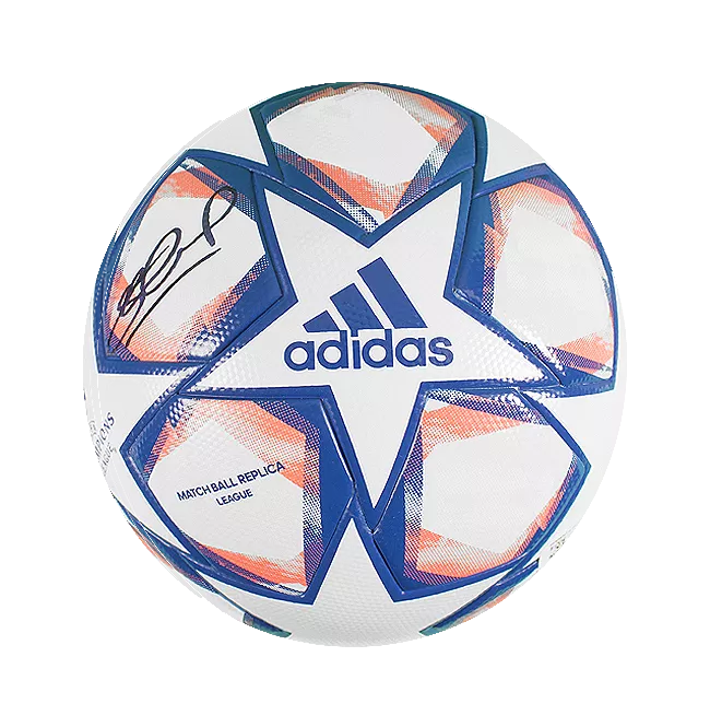 Steven Gerrard Signed Blue & White UEFA Champions League Football