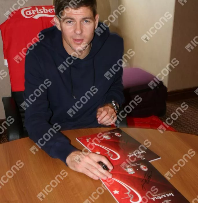 Steven Gerrard Signed Liverpool 2005 UEFA Champions League Final Programme