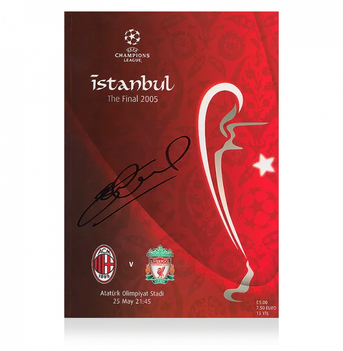 Steven Gerrard Signed Liverpool 2005 UEFA Champions League Final Programme