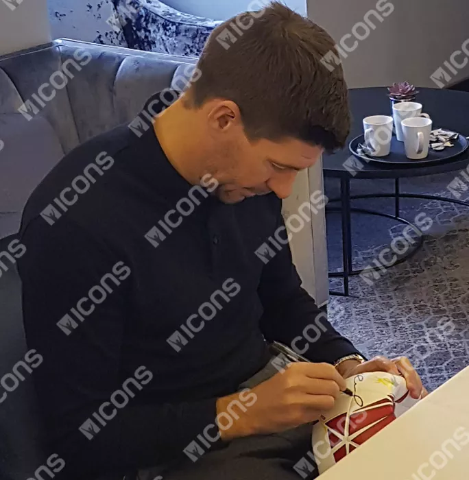 Steven Gerrard Signed Liverpool Branded New Balance Football