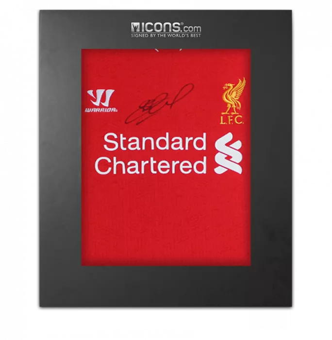 Steven Gerrard Signed Liverpool FC 2014-15 Home Shirt In Deluxe Packaging