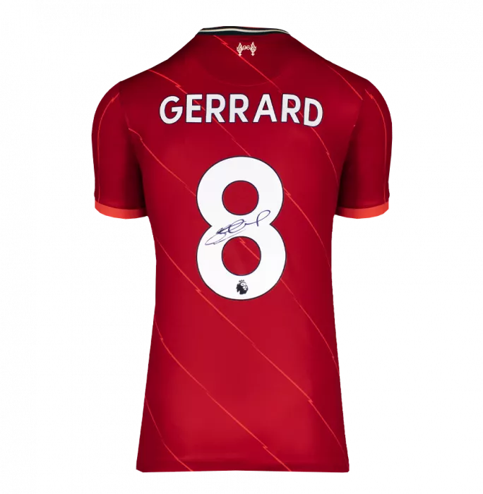 Steven Gerrard Signed Liverpool FC 2021-22 Home Shirt In Classic Frame
