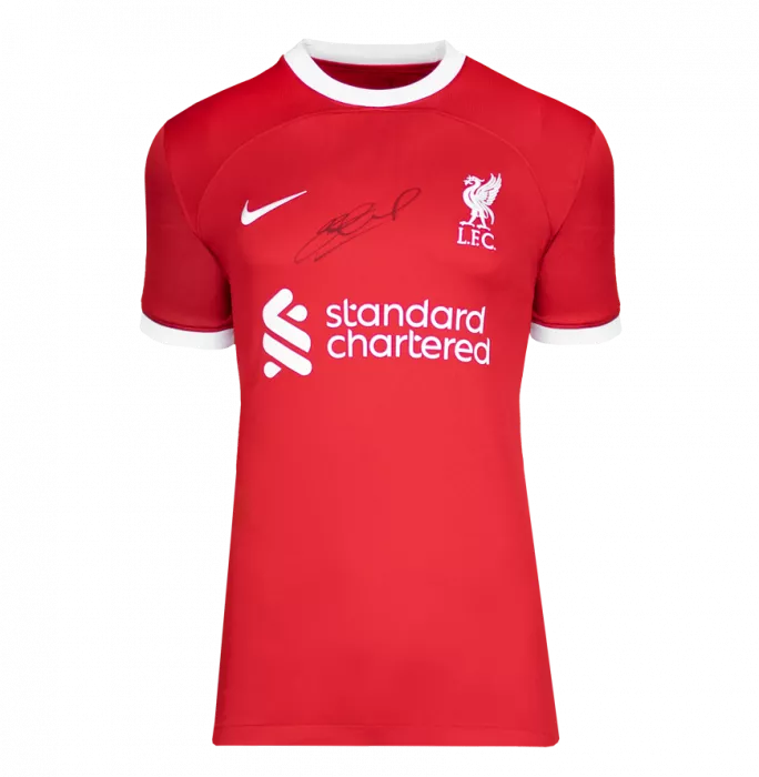 Steven Gerrard Signed Liverpool FC 2023-24 Home Shirt In Hero Frame: Option 1