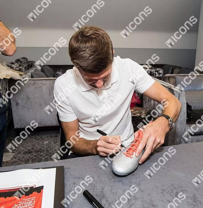 Steven Gerrard Signed Silver Adidas X 16.3 Boot