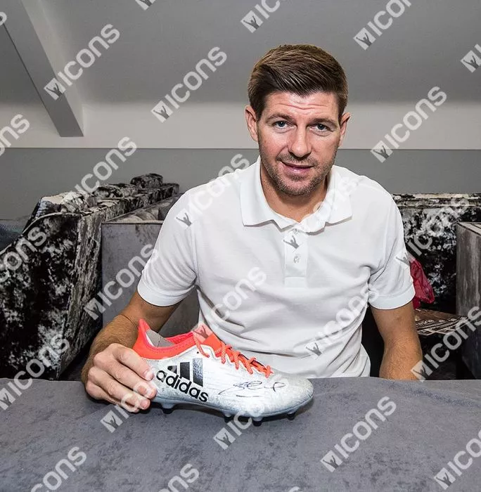 Steven Gerrard Signed Silver Adidas X 16.3 Boot