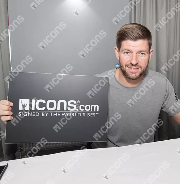 Steven Gerrard Signed UEFA Champions League Football