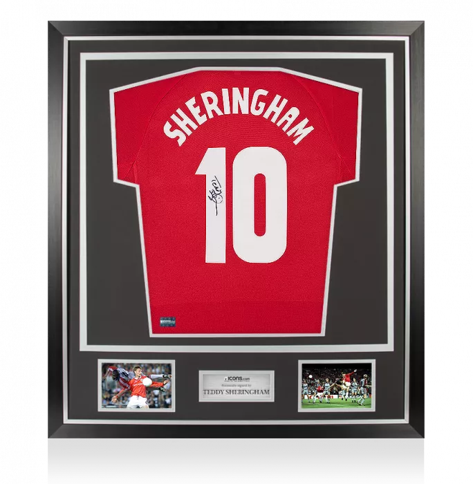 Teddy Sheringham Back Signed Manchester United Shirt In Classic Frame