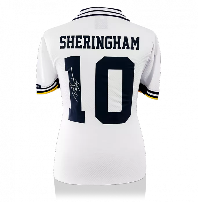 Teddy Sheringham Back Signed Tottenham Hotspur 1993-95 Home Shirt