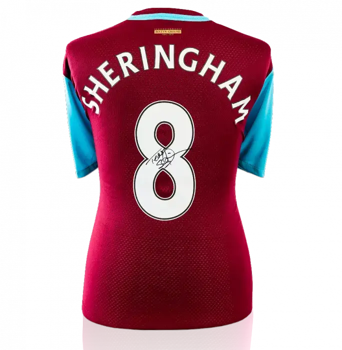Teddy Sheringham Back Signed West Ham United Home Shirt In Hero Frame: Option 1