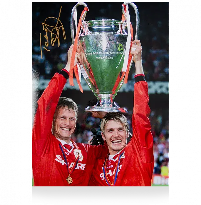 Teddy Sheringham Signed Manchester United Photo: 1999 UEFA Champions League Winner