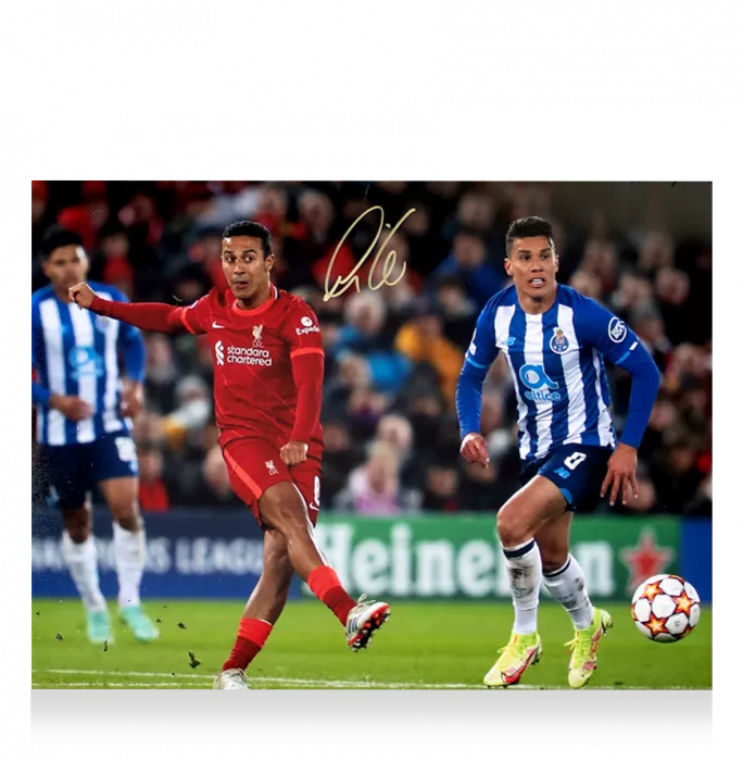 Thiago Alcantara Official UEFA Champions League Signed And Framed Liverpool FC Photo: UEFA Champions League Star