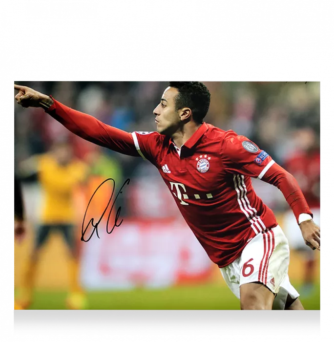 Thiago Alcantara Official UEFA Champions League Signed And Framed FC Bayern Munich Photo: UEFA Champions League Star