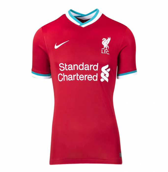 Thiago Alcantara Signed Liverpool 2020-21 Home Shirt With Fan Style Numbers In Hero Frame: Option 1