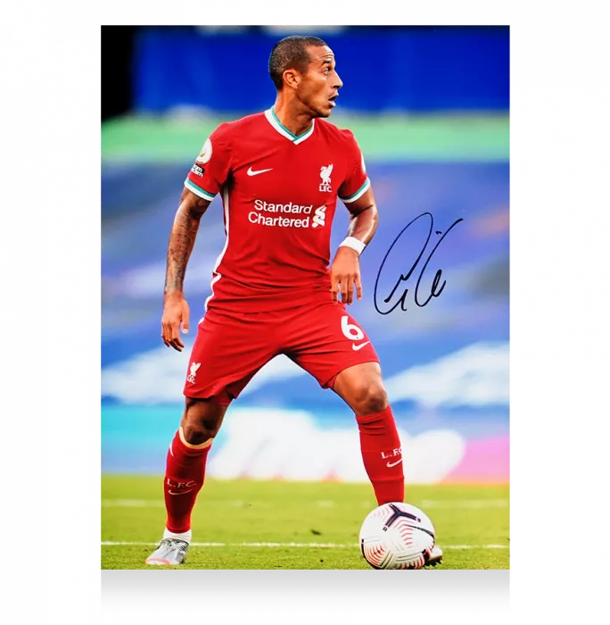 Thiago Alcantara Signed Liverpool FC Photo In Premium Photo Frame: Reds Star