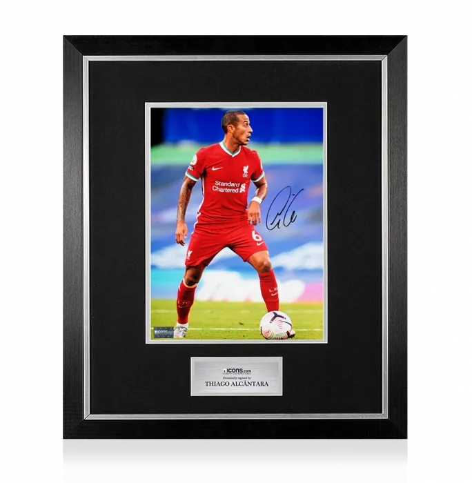 Thiago Alcantara Signed Liverpool FC Photo In Premium Photo Frame: Reds Star