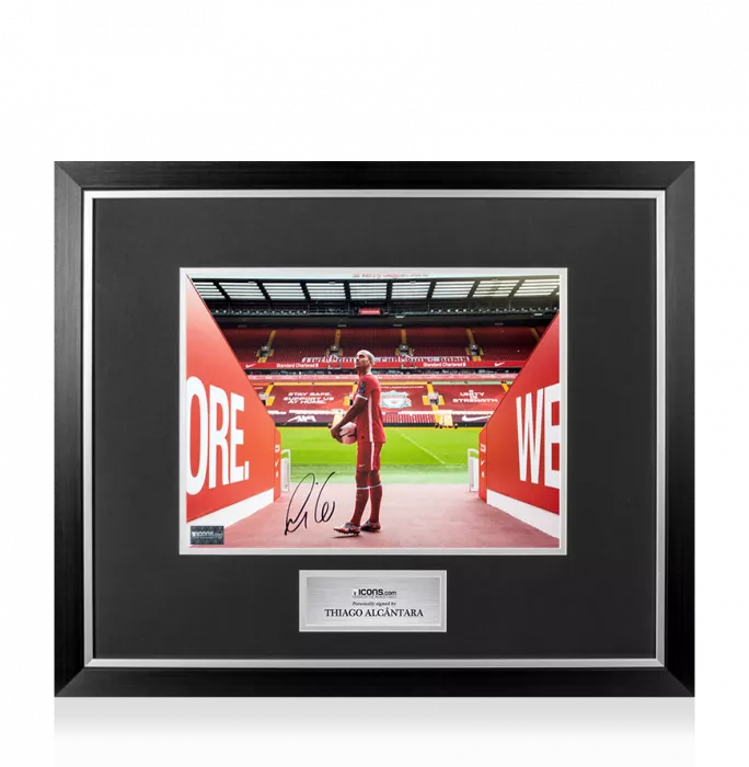 Thiago Alcantara Signed Liverpool FC Photo In Premium Photo Frame: Signing Day