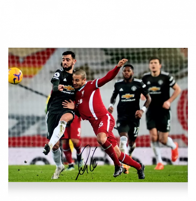 Thiago Alcantara Signed Liverpool FC Photo In Premium Photo Frame: Midfield Battler