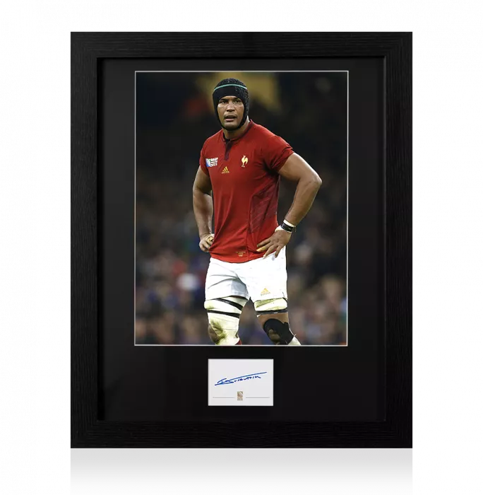 Thierry Dusautoir Signed Rugby World Cup 2015 Card And France Photo Frame