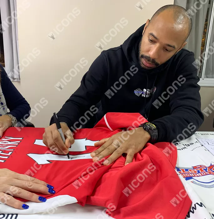 Thierry Henry Back Signed Arsenal 2002-04 Home Shirt