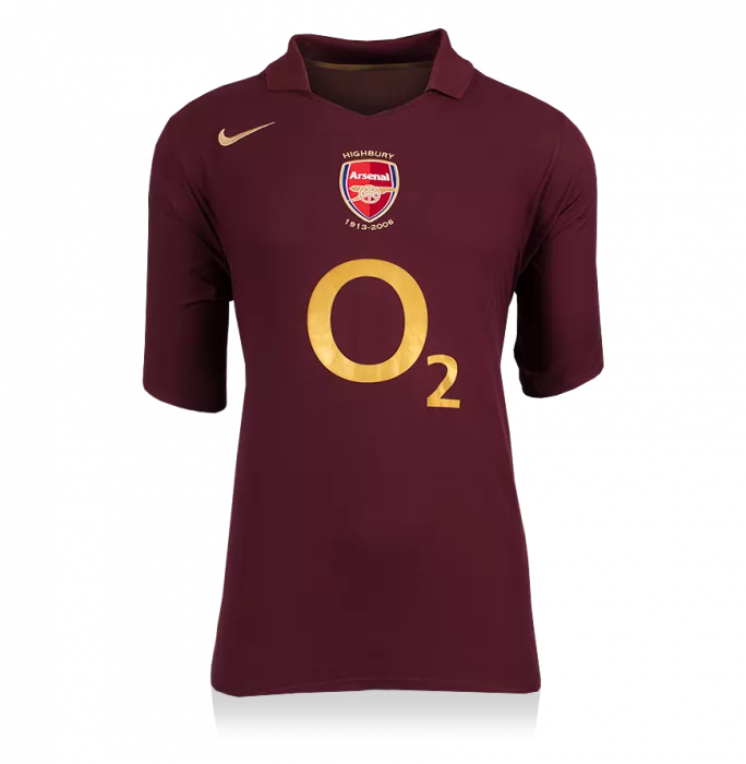 Thierry Henry Back Signed Arsenal 2005-06 Home Shirt