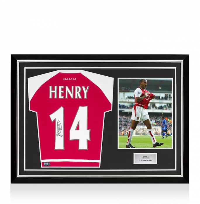 Thierry Henry Back Signed Arsenal Home Shirt In Hero Frame: Invincibles Special Edition