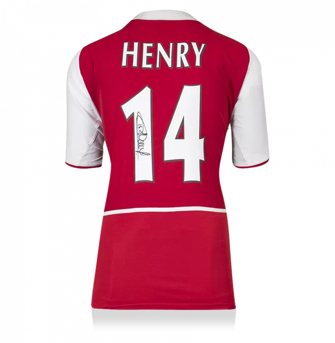 Thierry Henry Back Signed Arsenal Home Shirt: Invincibles Special Edition