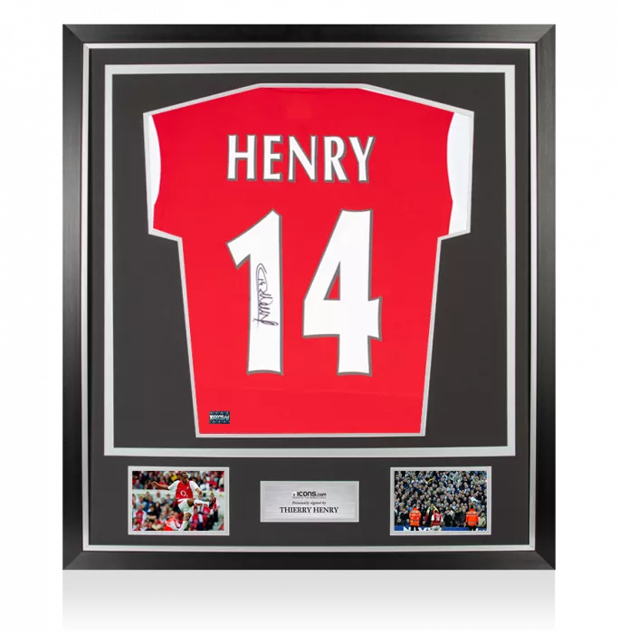 Thierry Henry Back Signed Modern Arsenal Home Shirt In Classic Frame