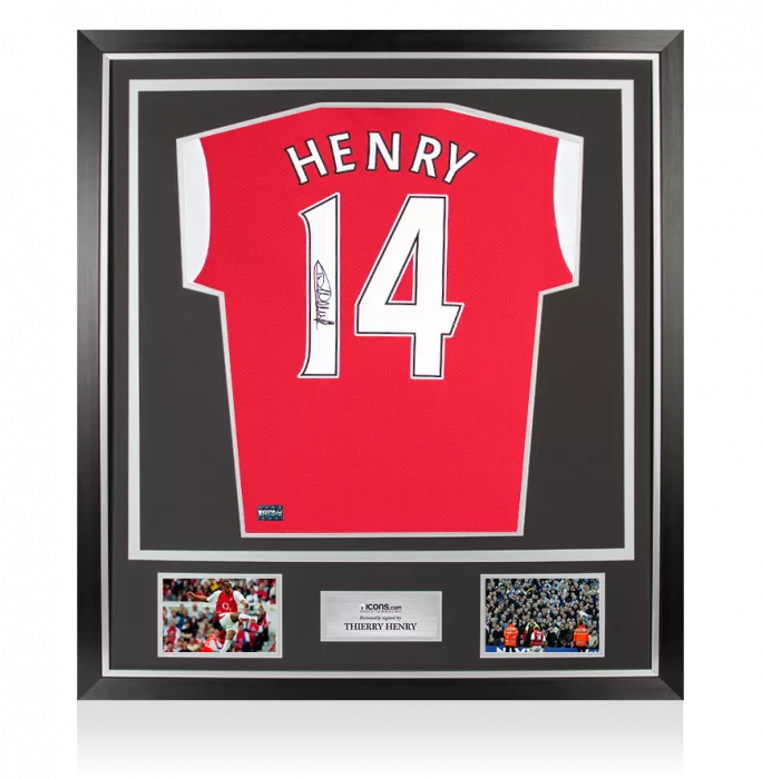 Thierry Henry Back Signed Modern Arsenal Home Shirt In Classic Frame