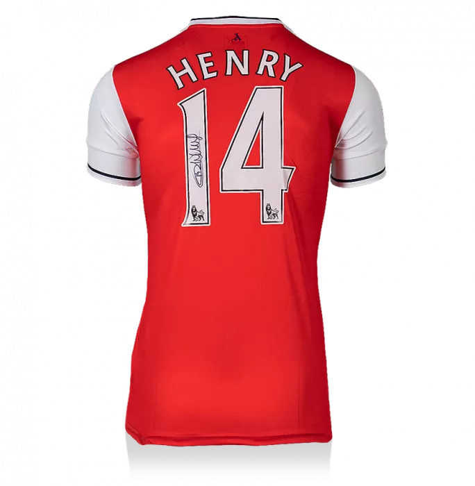 Thierry Henry Back Signed Modern Arsenal Home Shirt