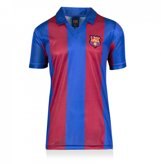 Thierry Henry Official FC Barcelona Back Signed Retro Home Shirt With Fan Style Numbers