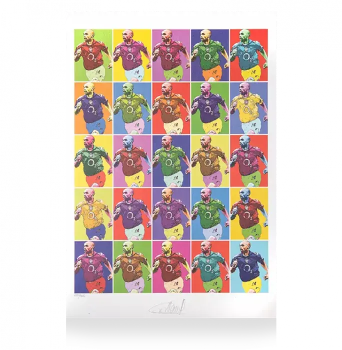 Thierry Henry Signed Arsenal Print: Andy Warhol Pop Art Special Edition