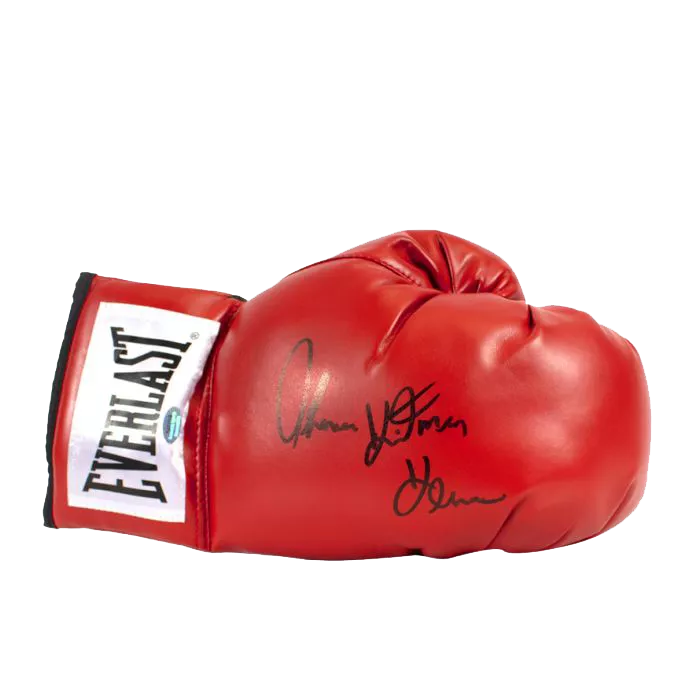 Thomas Hearns Signed Everlast Boxing Glove: "Hitman" Inscription