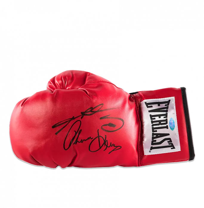 Thomas Hearns & Sugar Ray Leonard Dual Signed Red Everlast Boxing Glove