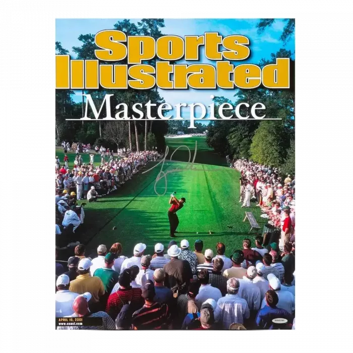 Tiger Woods Signed 2001 Masters Tournament Champion Sports Illustrated Cover