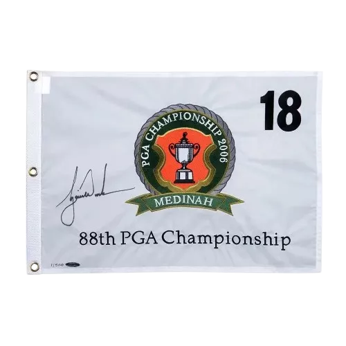 Tiger Woods Signed 2006 PGA Championship Pin Flag