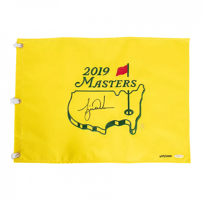 Tiger Woods Signed 2019 Augusta National Masters Pin Flag