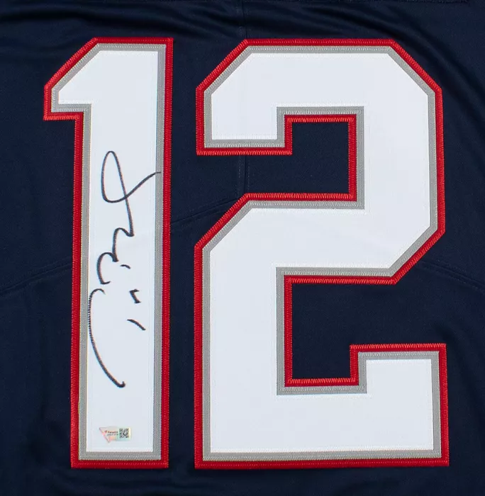 Tom Brady Back Signed Navy New England Patriots Home Jersey