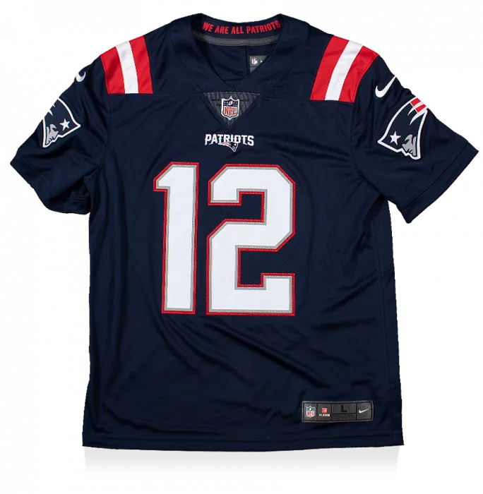Tom Brady Back Signed Navy New England Patriots Home Jersey