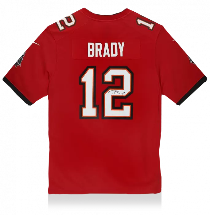 Tom Brady Back Signed Tampa Bay Buccaneers Home Jersey