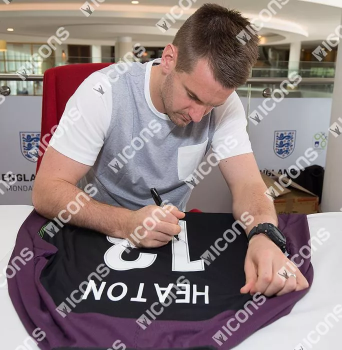 Tom Heaton England Signed England 2016 Home Shirt