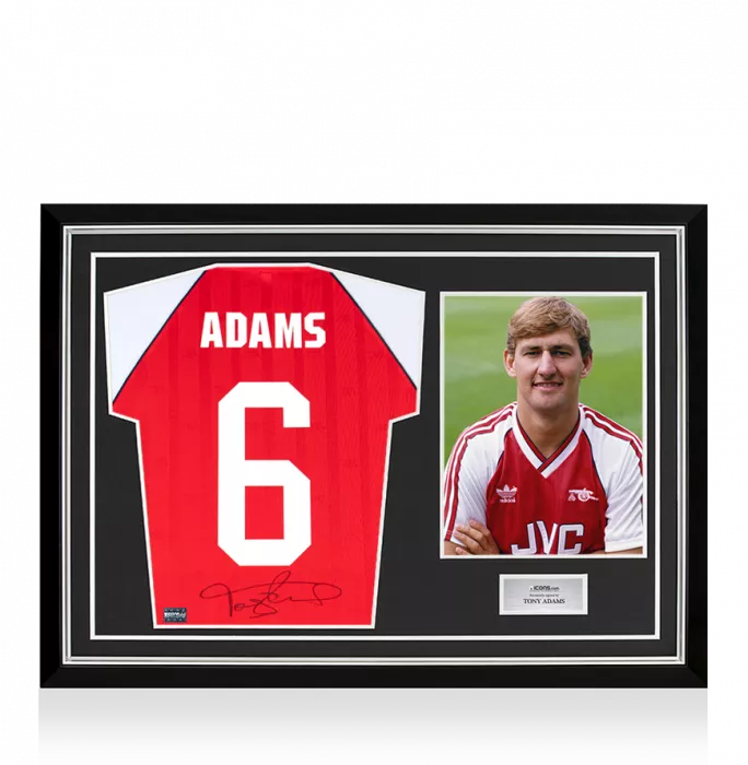 Tony Adams Back Signed Arsenal 1988-89 Home Shirt In Hero Frame: Option 1
