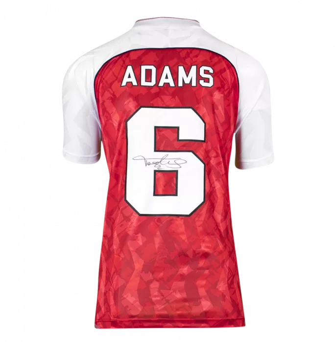 Tony Adams Back Signed Arsenal 1990-91 Home Shirt