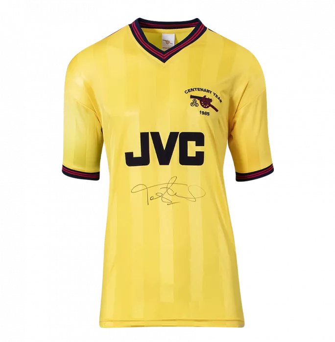 Tony Adams Front Signed Arsenal 1985-86 Away Shirt In Hero Frame: Option 1