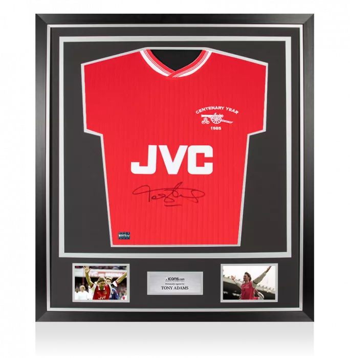 Tony Adams Front Signed Arsenal 1985-86 Home Shirt In Classic Frame