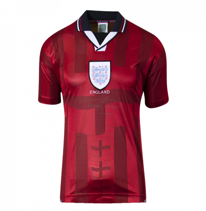 Tony Adams Official 1998 FIFA World Cup™ Front Signed And Hero Framed England 1998 Away Shirt